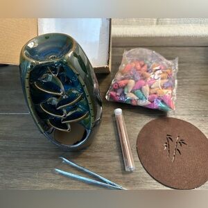 Ceramic Dual Use Backflow Incense Burner Waterfall - N w/o T by Dailylife